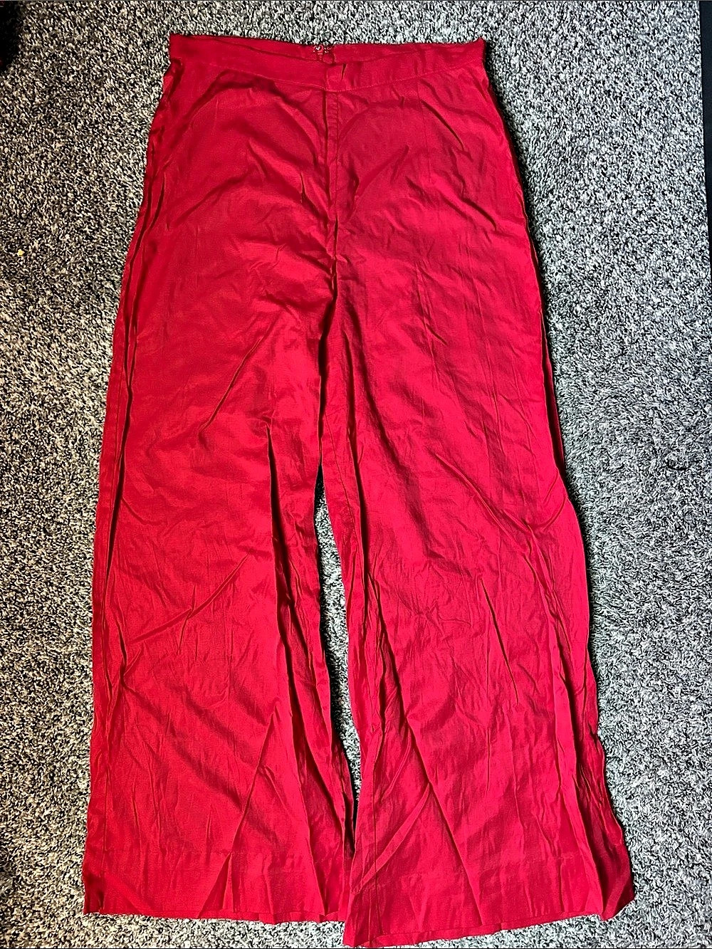 Seven Wonders Wide Leg Pants in Red Size Large